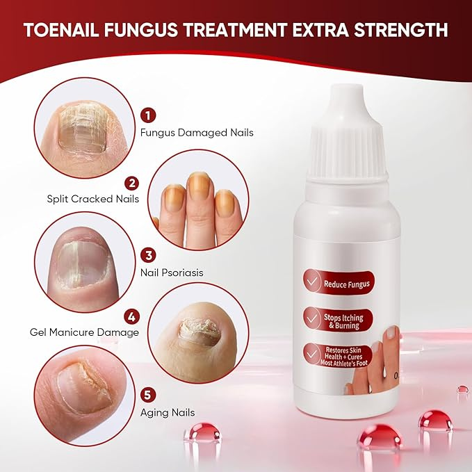 Dermfree bottle with nail condition illustrations