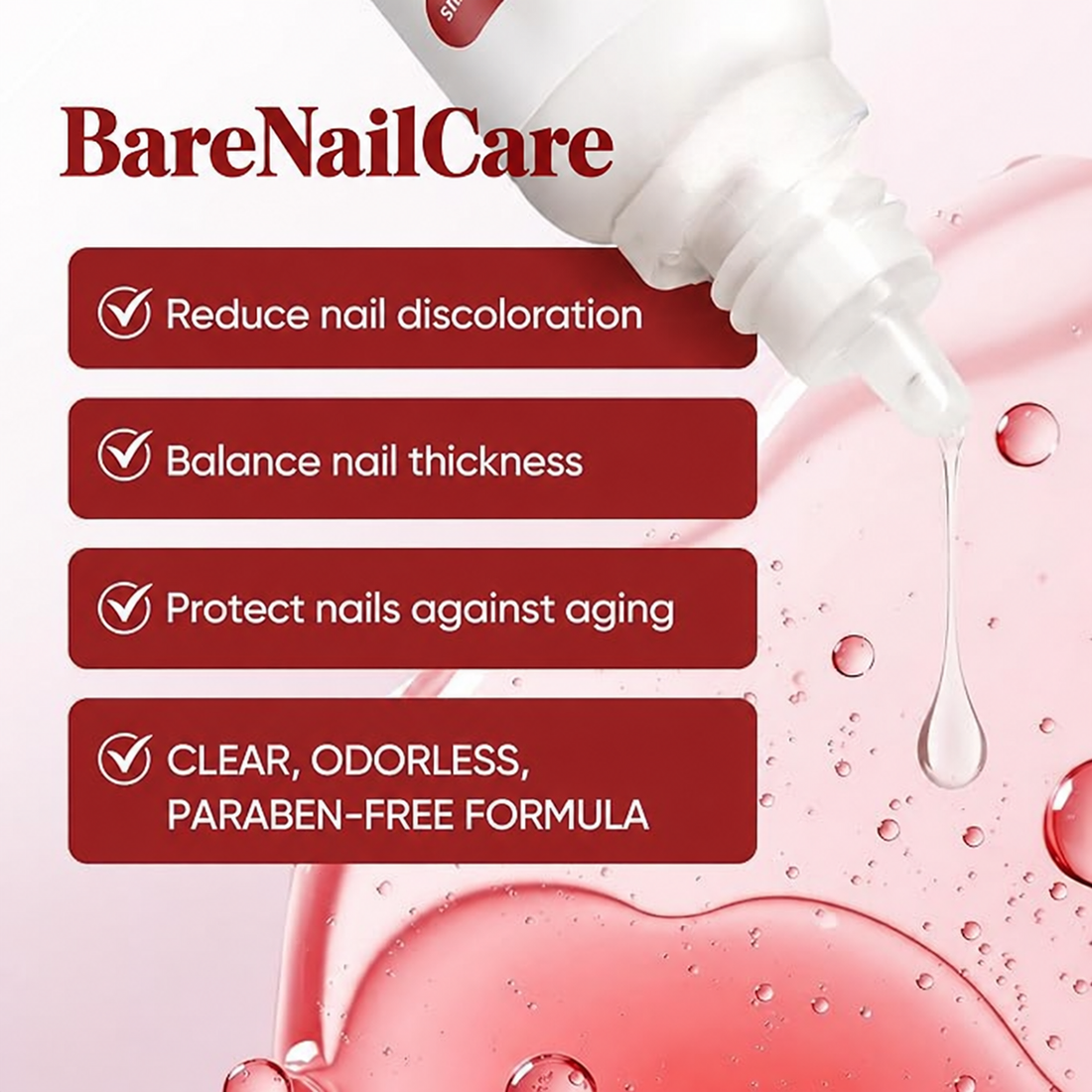 BareNailCare branded formula information graphic
